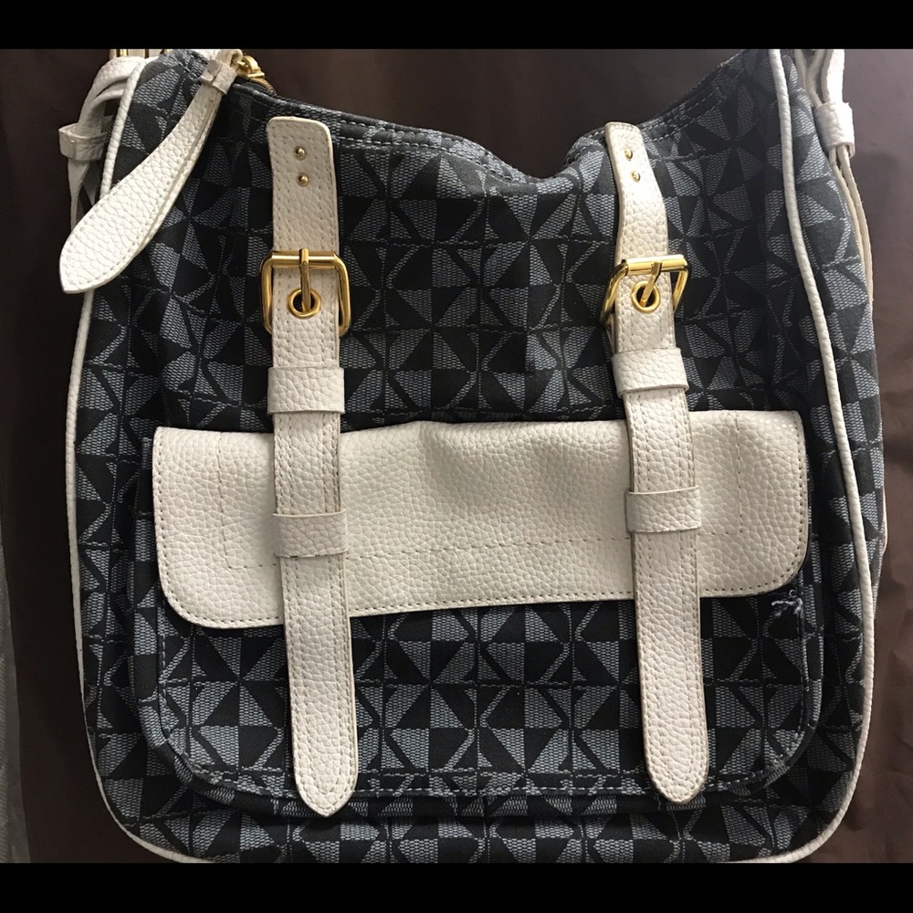 MAXX NEW YORK LEATHER AND FABRIC BAG - Picture 2 of 6